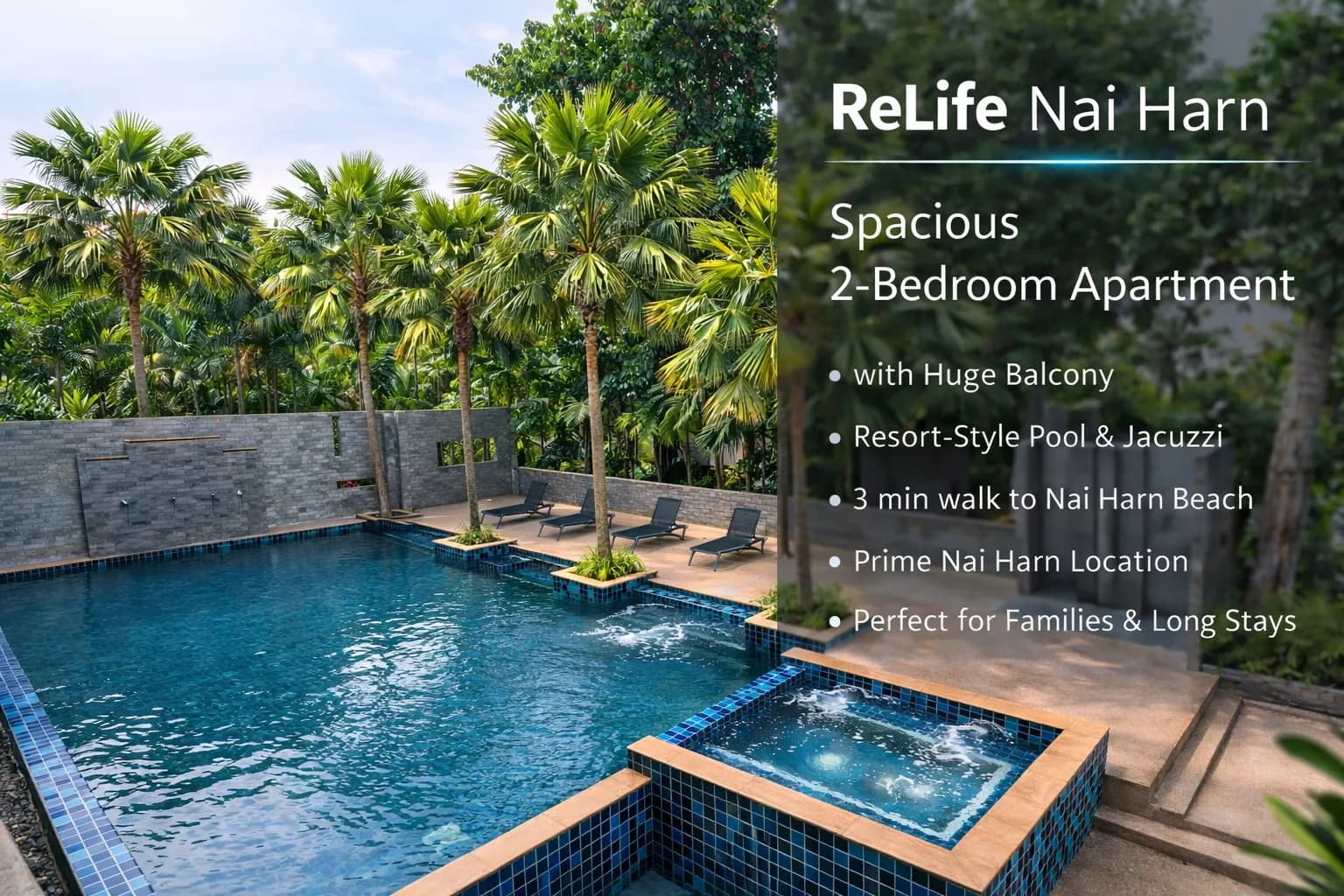 Suite Coral 2BR | Pool Access|ReLife Nai Harn 1