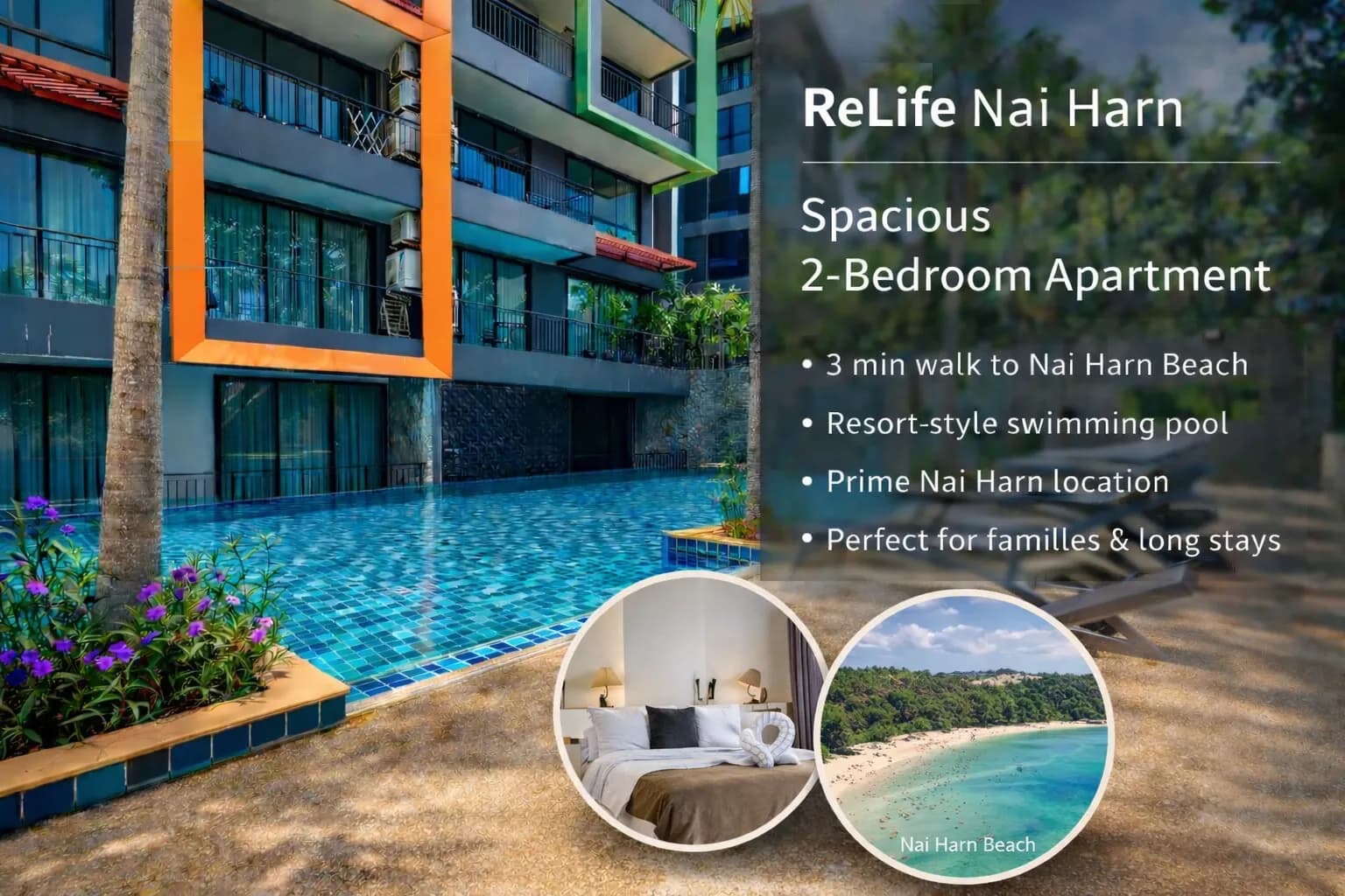 Suite Lumi 2BR | Rooftop Pool | ReLife Nai Harn 1