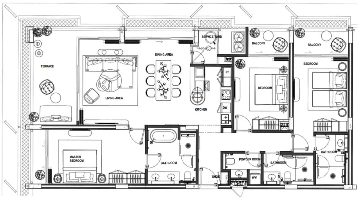 Gardens of Eden: Eden Residences · 3 BR 1